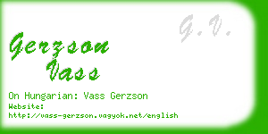 gerzson vass business card